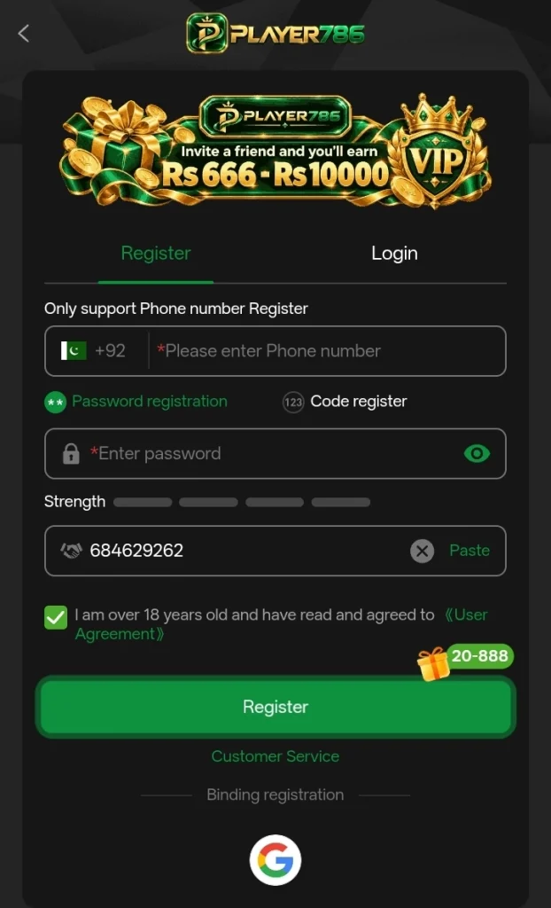 PLAYER786 Game APK